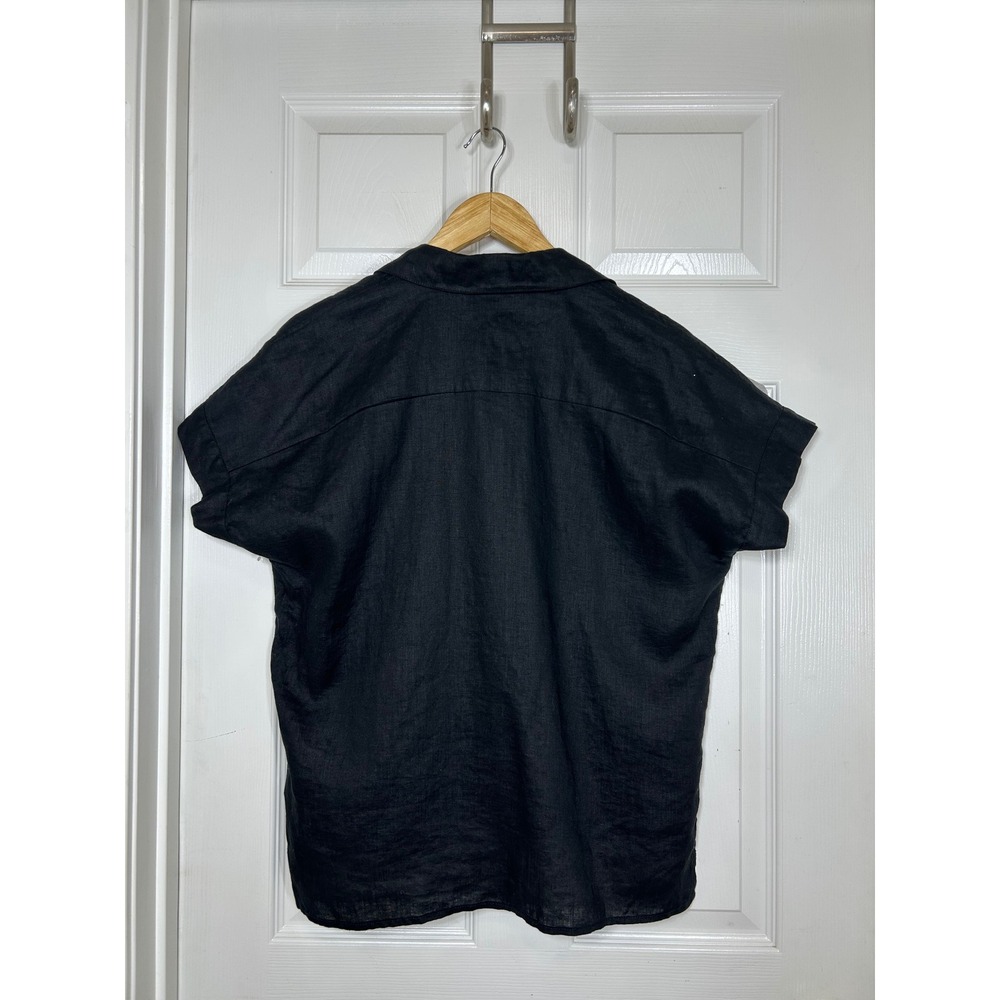 JAMES PERSE Linen Button Down Short Sleeve Boxy Relaxed Shirt 2/M - Picture 3 of 9